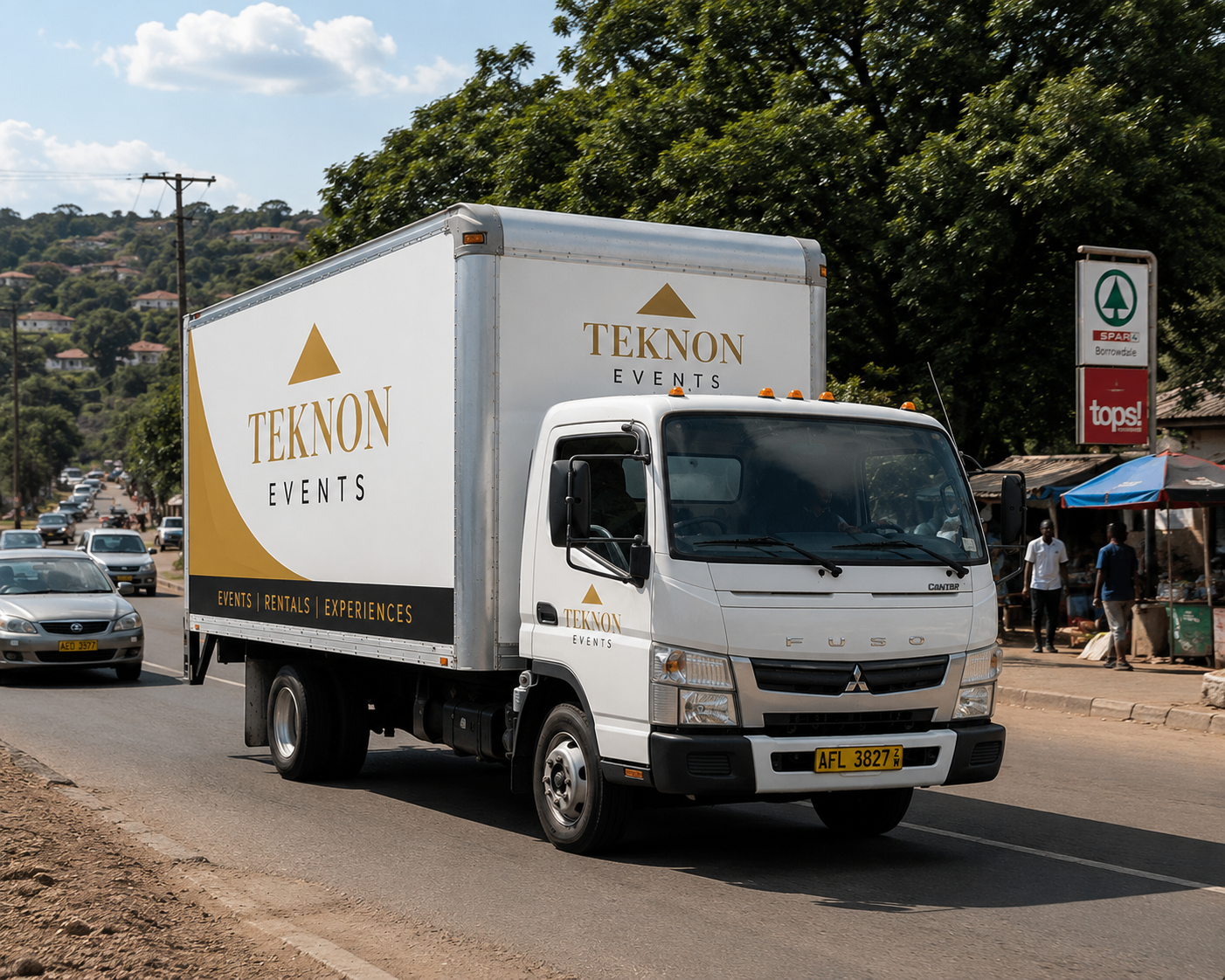 Teknon Events delivery truck in Harare